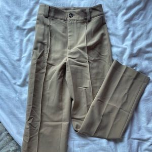 Zara tan seamed trousers size S